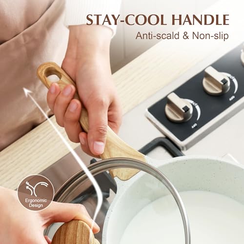 2.5 QT Ceramic Nonstick Saucepan with Lid