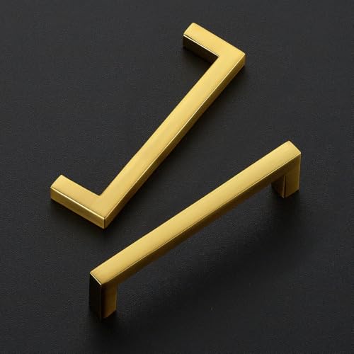 Gold Cabinet Handles Solid Cabinet Pulls (5 Count)