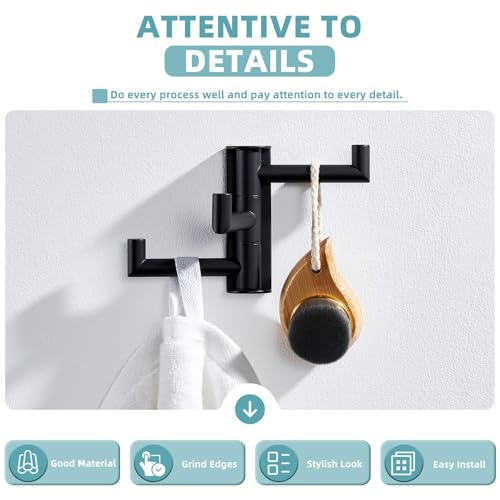 Swivel Towel Hook with 3 Arms