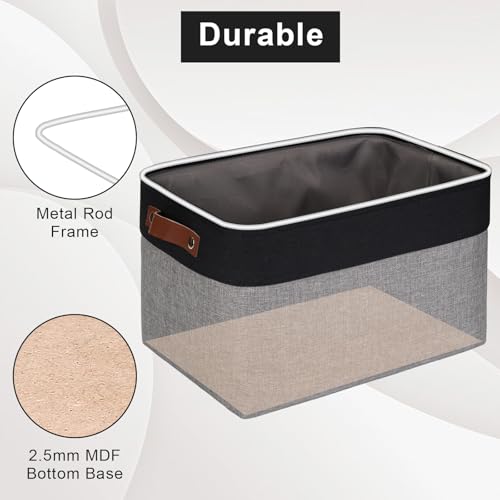 Storage Bins Large Fabric Storage Baskets for Shelves 3 Pack (3 Count)