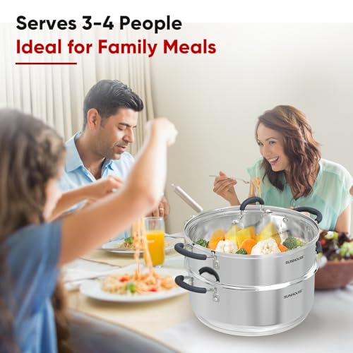 2 Tier Stainless Steel Steamer Pots