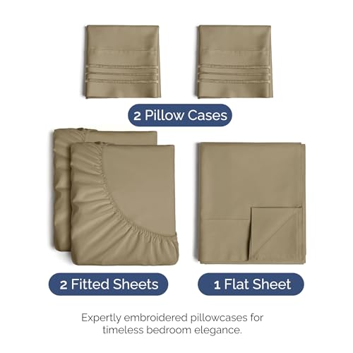 Split King Size 5 Piece Sheet Set