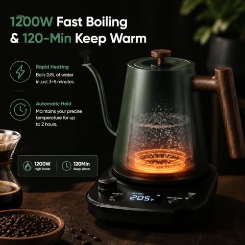 Gooseneck Electric Kettle with Temperature Control