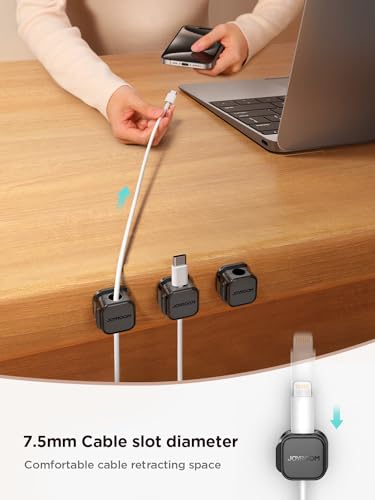 12 Pack Magnetic Cable Clip Cord Organizer Adhesive Wire Management (12 Count)