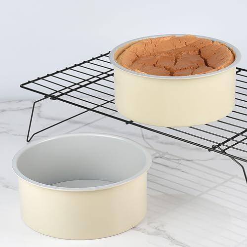 6 inch Cake Pan with Removable Bottom Carbon Steel Round Shaped Cheesecake Tin Nonstick Chiffon Cake Mould for Baking