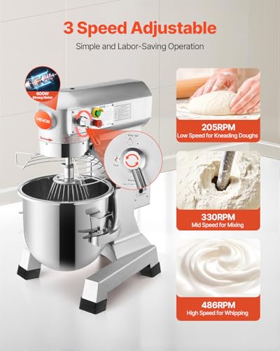 15Qt Commercial Food Mixer Timing Function 600W Commercial Mixer