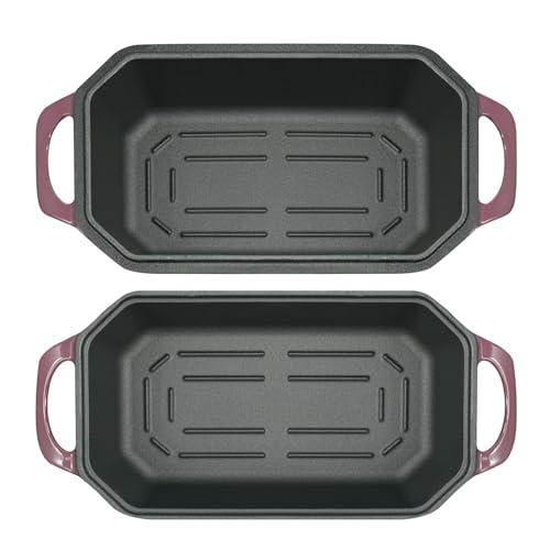 Bread Pan Cast Iron Loaf Pan with Lid Bread Loaf Pan 8.5x4.5 Inch Loaf Pan Enameled Cast Iron Sourdough Loaf Pan