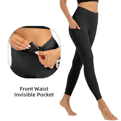 Butt Lifting High Waist Leggings for Women Buttery Soft Yoga Pants with Pockets Moisture