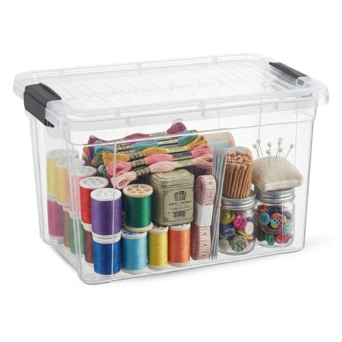 8.7 Quart Clear Plastic Storage Boxes with Lids