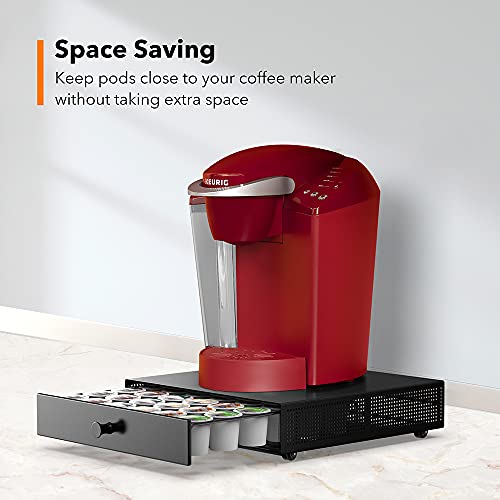 K Cup Organization Storage Drawer Maker K Cup Holder Coffee Pod Organizer Stand Tray Counter Rack Countertop Maker Stand Capsules Compatible with Keurig Accessories Holds 36 Pods