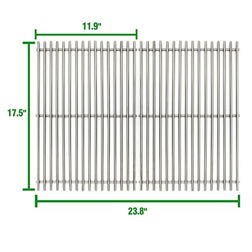 17.5" Stainless Steel 7639 Gas Grill Grates for Weber Spirit 300 Series (2 Count)