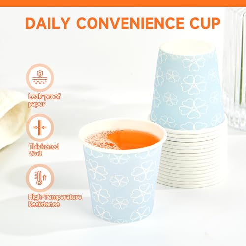 100 Pack 3 oz Bathroom Paper Cups for Mouthwash (100 Count)