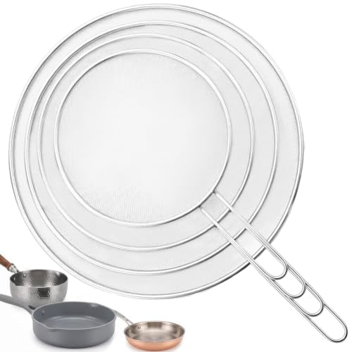 4 Piece Stainless Steel Splatter Screen for Cooking (4 Count)