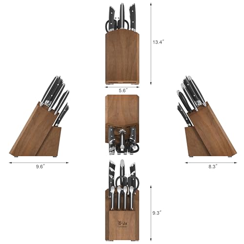 HELENA Series German Steel Forged Knife Block Set (12 Count)