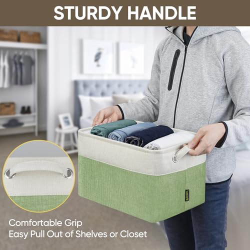 2 Pack Fabric Closet Storage Bins for Shelves (2 Count)