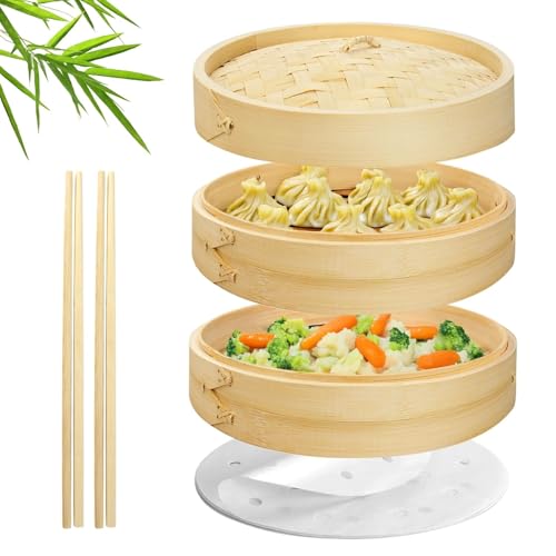 Bamboo Steamer Basket Set
