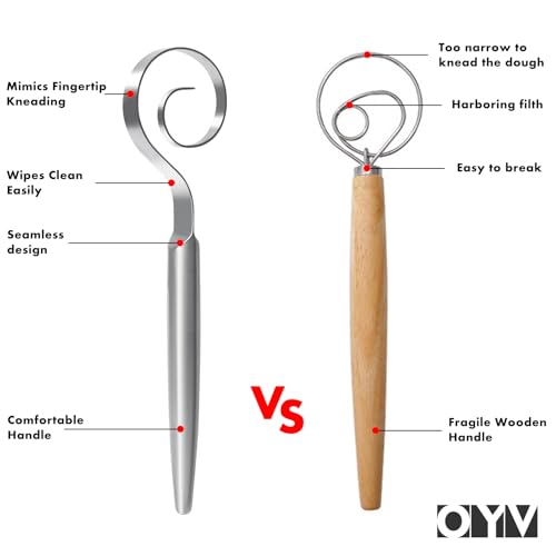12" Seamless Dough Whisk