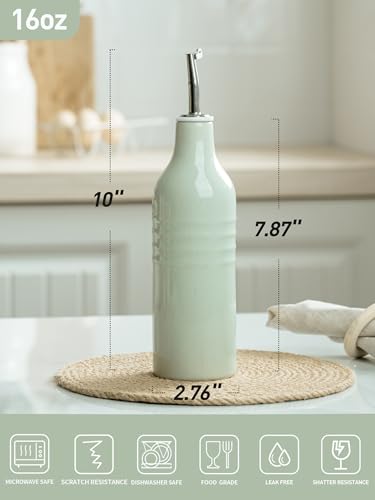 16oz Ceramic Oil Dispenser Bottle