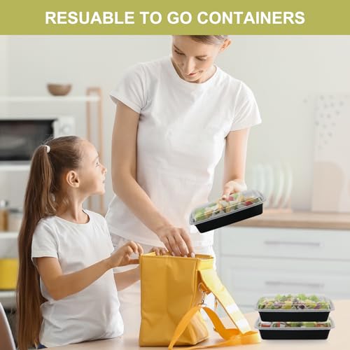 Meal Prep Containers 38oz 50 Pack Plastic To Go Food Containers (50 Count)