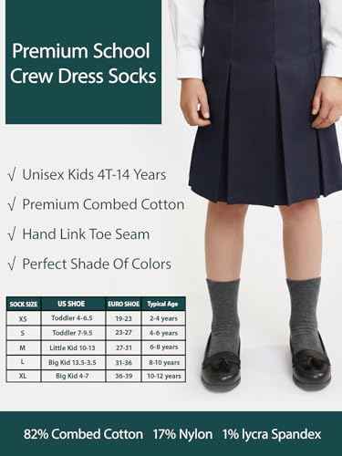 Unisex Kids Boys Girls Soft Cotton School Socks 4