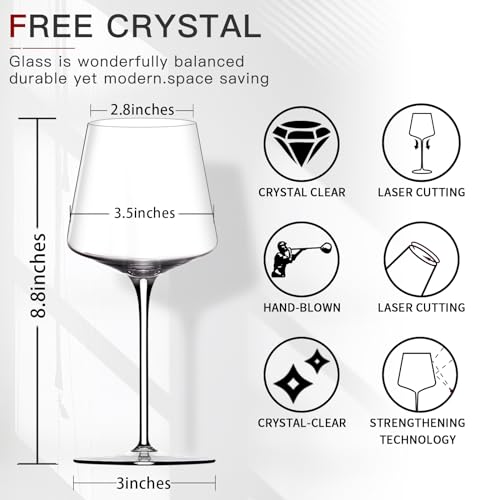 White Red Wine Glasses Set of 6 (6 Count)