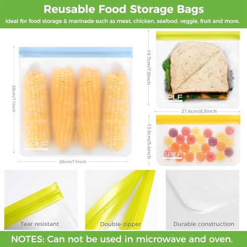 12 Pack Dishwasher Safe Reusable Freezer Bags (12 Count)