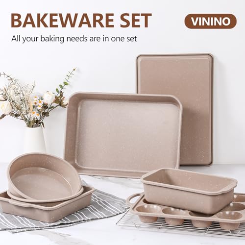 8 Piece Baking Pans Set Nonstick