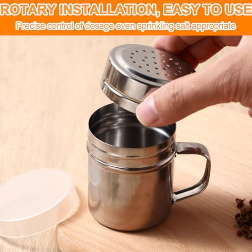 6 Pcs Stainless Steel Salt and Pepper Shakers (6 Count)