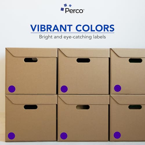 Purple Perforated Round Circle Dot Sticker 2 (80 Count)