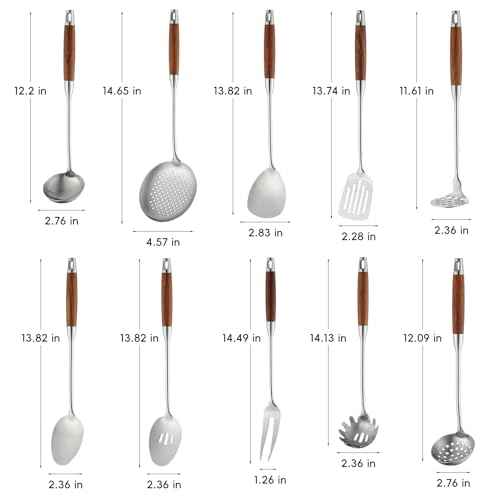 18 10 Stainless Steel Kitchen Utensils Set (10 Count)