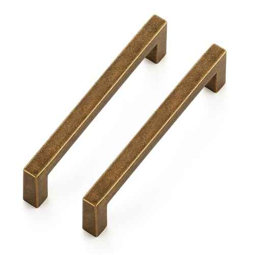 Antique Brass Cabinet Handles Solid Drawer Pulls 3 (30 Count)