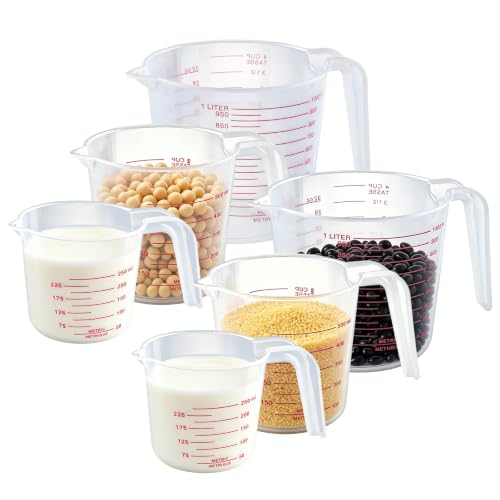Unbreakable Plastic Measuring Cups 6 Piece Food (6 Count)