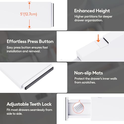 5" Tall Upgrade Drawer Dividers (6 Count)