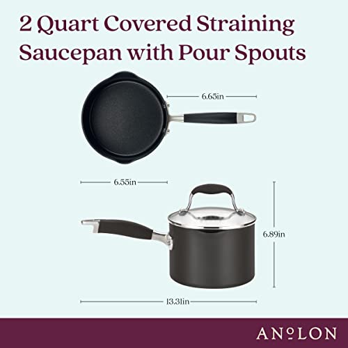 Advanced Home Nonstick Saucepan with Straining Lid