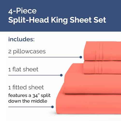 Flex Top Split Head King 4 Piece Sheet Set