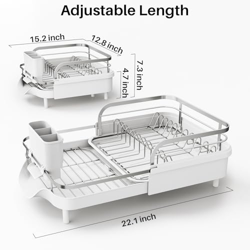 Expandable Dish Drying Rack for Kitchen Counter