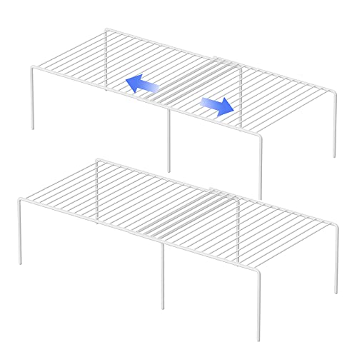4 Piece Expandable Metal Rustproof Storage Shelf Rack (2 Count)