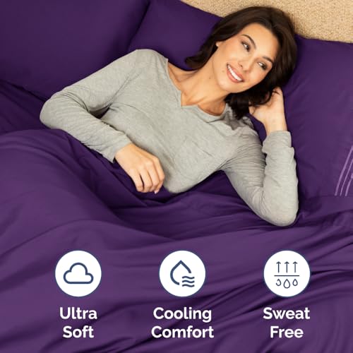 Short Queen Size 4 Piece Bed Sheet Set