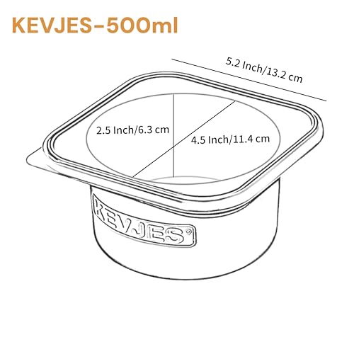 500ml Individual Dough Storage Vessels with Airtight Lid (3 Count)