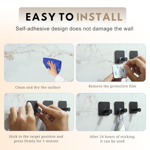Adhesive Hooks for Hanging (4 Count)