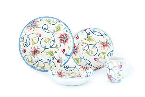24 Piece Porcelain Dinnerware Set for 6