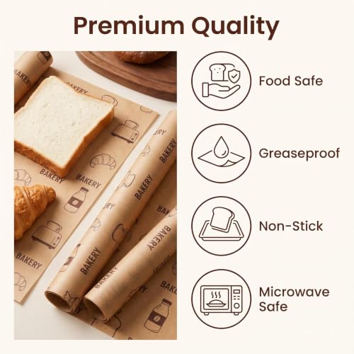 50 Pcs Sandwich Wrapping Paper (50 Count)