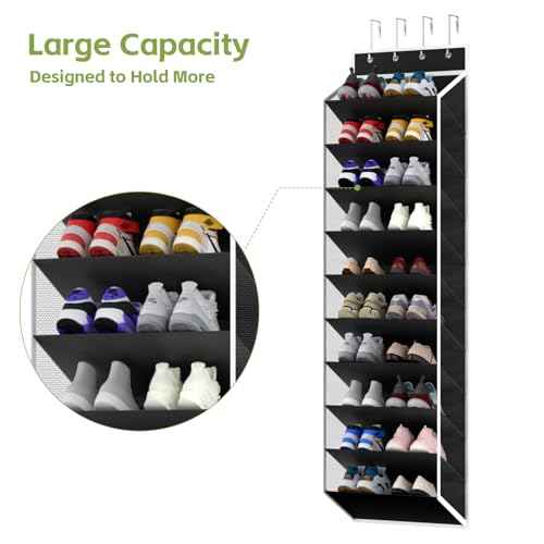 10 Tiers Mesh Over Door Shoe Organizer Storage