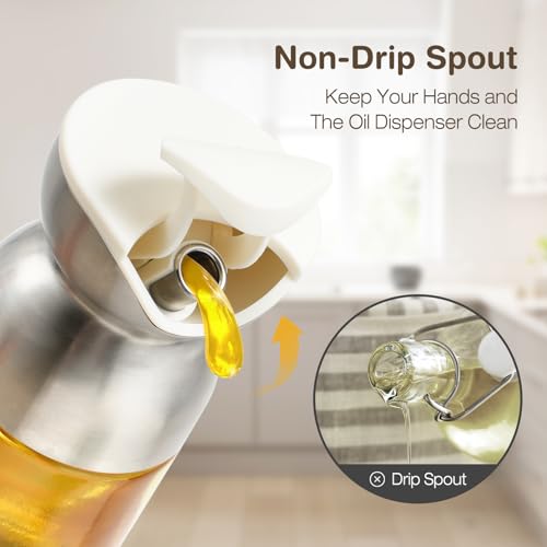 Olive Oil Dispenser Oil Bottle Set Salad Dressing Container (2 Count)