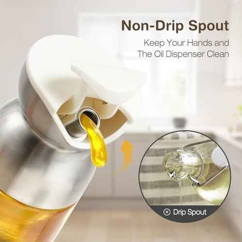 Oil Dispenser for Kitchen 9 Ounce Salad Dressing Container