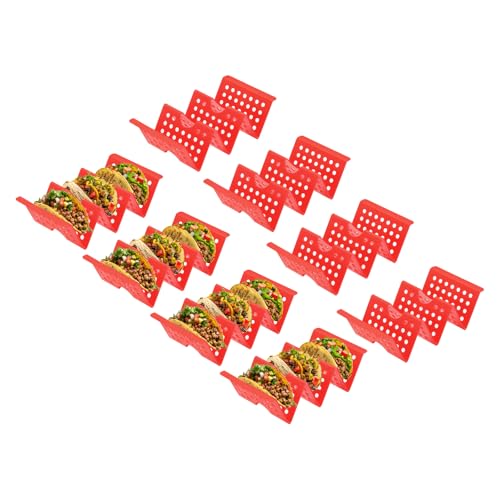 8 Pcs Taco Holder Stand Plastic Plates Hold Up to 3 Tacos
