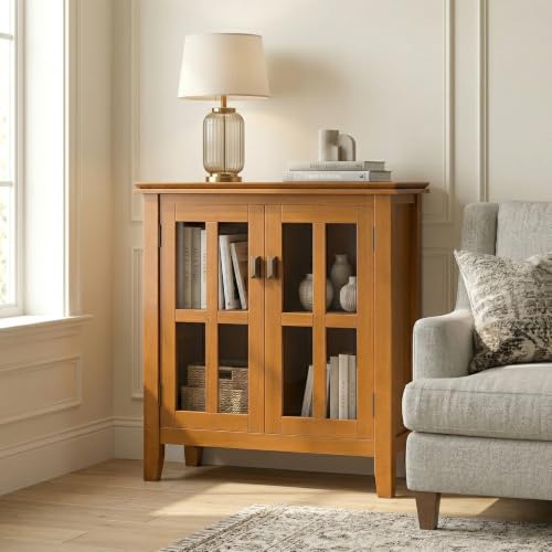 Artisan 30" Wide Solid Wood Cabinet in Light Golden Brown