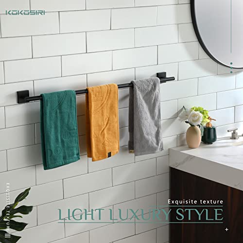36'' Towel Rails Bathroom Towel Bars Matte Black 36 Inch Bath Towel Holder for Washroom Kitchen Wall Stainless Steel B4005BK
