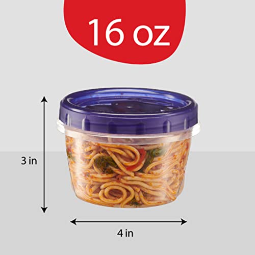 12 Pack Twist Cap Food Storage Containers with Blue Screw on Lid