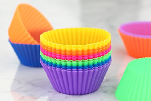 44270 Reusable Silicone Baking Cups and Cupcake Liners (24 Count)